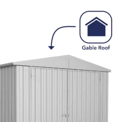 Absco 10 X 15ft Utility Workshop Apex Metal Shed - Zinc -Lifetime Sales 13440863 3264929163666608