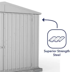 Absco 10 X 15ft Utility Workshop Apex Metal Shed - Zinc -Lifetime Sales 13440863 3424929163892004