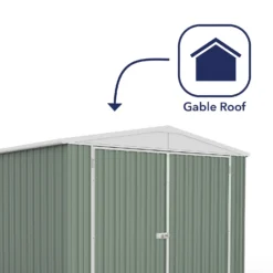 Absco 10x20ft Utility Workshop Apex Metal Shed - Green -Lifetime Sales 13440864 1864929163720239