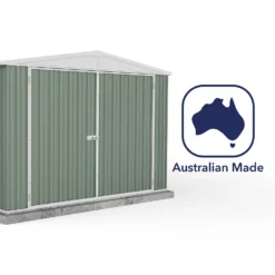 Absco 10x20ft Utility Workshop Apex Metal Shed - Green -Lifetime Sales 13440864 4094929163992498