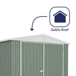Absco 10 X 15ft Utility Workshop Apex Metal Shed - Green -Lifetime Sales 13440865 1874929164280204