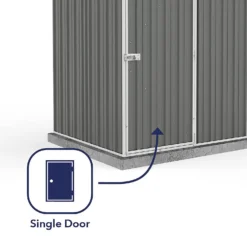 Absco 5 X 5ft Regent Metal Apex Shed - Grey -Lifetime Sales 13440867 1224929163765914