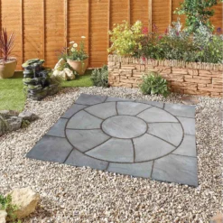 Stylish Stone Chantry Twist Circle Paving Kit 1.5m Graphite -Lifetime Sales 13452058 1694935551656755