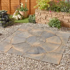 Stylish Stone Chantry Twist Circle Paving Kit 1.5m Antique -Lifetime Sales 13452071 1404935334092090