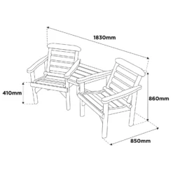 Anchor Fast FSC Weydale Rustic Alcove Garden Seat -Lifetime Sales 13452072 1114929379133367