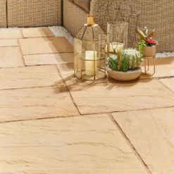 Stylish Stone Chantry Patio Paving Kit 5.76 Sqm Gold -Lifetime Sales 13452081 5194935333805356