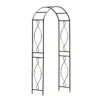 Panacea Arched Top Steel Garden Arch - Black -Lifetime Sales 13480854 8114932704315682