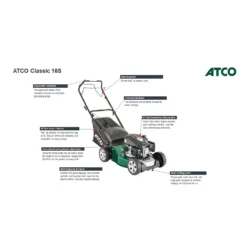 Atco 123ccc Classic 16S Petrol Lawn Mower - 41cm -Lifetime Sales 13483563 1084929328984659