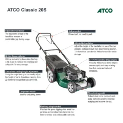 Atco 166cc Classic 20S Petrol Lawn Mower- 51cm -Lifetime Sales 13483564 4434932703871040