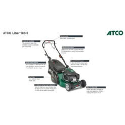 Atco 145cc Liner 18SH Petrol Lawn Mower - 46cm -Lifetime Sales 13486585 1594932690022221