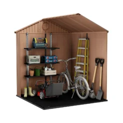 Keter Darwin Outdoor Apex Garden Storage Shed 6ft X 6ft - Brown -Lifetime Sales 13492315 1065036180672517