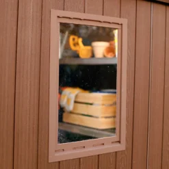 Keter Darwin Outdoor Apex Garden Storage Shed 6ft X 6ft - Brown -Lifetime Sales 13492315 1185036180577576