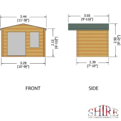 Shire 11 X 8ft Berryfield Log Cabin - Including Installation -Lifetime Sales 13505218 1824936849496271