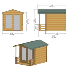Shire 8 X 8ft Maulden Log Cabin - Including Installation -Lifetime Sales 13505219 1274931994157662