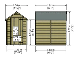 Shire 6 X 4ft Pressure Treated Overlap Garden Shed -Lifetime Sales 13505232 9984933761885342