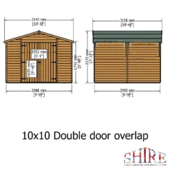 Shire 10 X 10ft Double Door Overlap Garden Shed With No Windows 16 Shire 10 X 10ft Double Door Overlap Garden Shed With No Windows -Lifetime Sales 13505235 3374926485642943