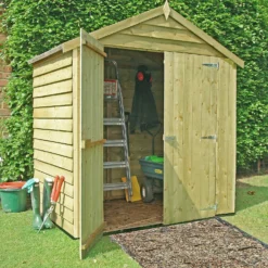 Shire 4x6ft Pressure Treated Double Door Overlap Garden Shed -Lifetime Sales 13505239 1424926485137650
