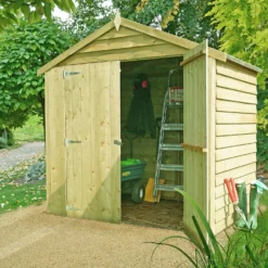 Shire 4x6ft Pressure Treated Double Door Overlap Garden Shed -Lifetime Sales 13505239 7624926485328414