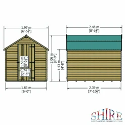 Shire 8x6ft Pressure Treated Overlap Garden Shed -Lifetime Sales 13505242 1694933733483367