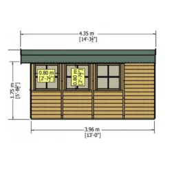 Shire 7 X 13ft Jersey Double Door Garden Shed - Including Installation -Lifetime Sales 13505244 2094926470250156