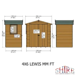 Shire 4 X 6ft Lewis Garden Shed -Lifetime Sales 13505248 1434933763005461