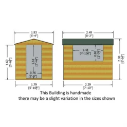Shire 8 X 6ft Lewis Garden Shed - Includes Installation -Lifetime Sales 13505255 2354926470671434