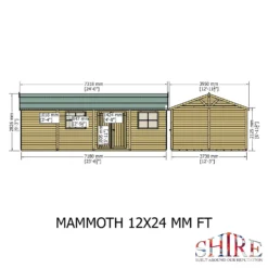 Shire 12 X 24ft Mammoth Double Door Garden Shed -Lifetime Sales 13505272 6304931991798699