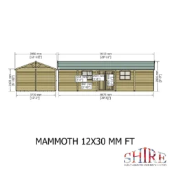 Shire 12 X 30ft Mammoth Double Door Garden Shed - Including Installation -Lifetime Sales 13505276 9894931993478990