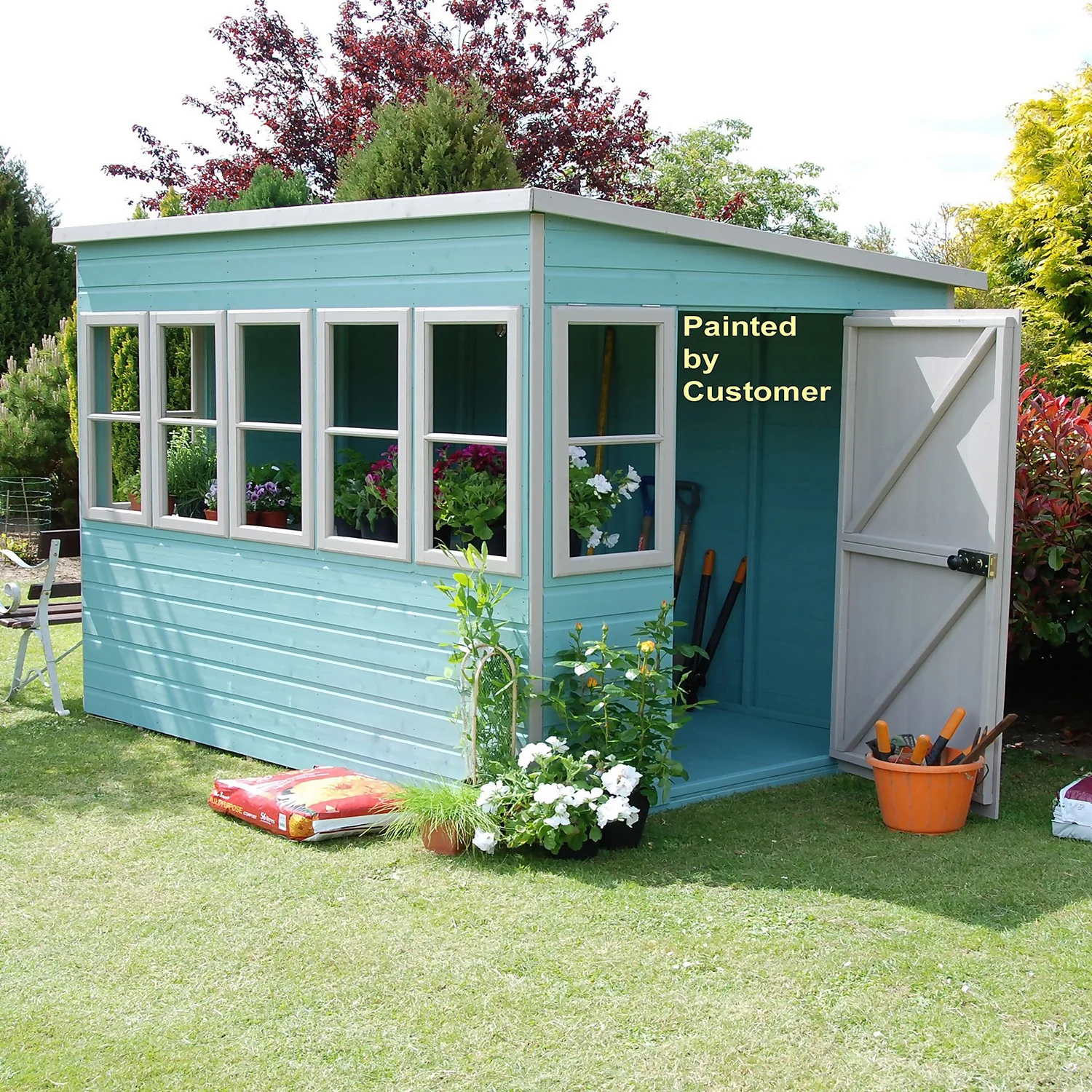 Shire 8 X 8ft Sun Pent Shed - Including Installation 4 Shire 8 X 8ft Sun Pent Shed - Including Installation - Image 2