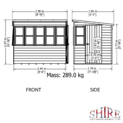 Shire 8 X 6ft Sun Pent Shed - Including Installation -Lifetime Sales 13505294 1634931996291535