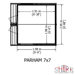 Shire 7 X 7ft Parham Double Door Summerhouse -Lifetime Sales 13505296 1284931992166220