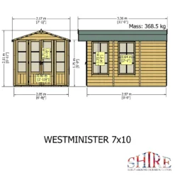 Shire 13 X 7ft Westminster Summerhouse -Lifetime Sales 13505298 3064933733556033