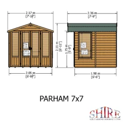 Shire 7 X 7ft Parham Double Door Summerhouse - Including Installation -Lifetime Sales 13505299 1534931995821639