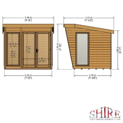 Shire 8 X 6ft Highclere Double Door Summerhouse -Lifetime Sales 13505311 9534933734334170