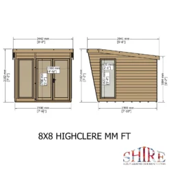 Shire 8 X 8ft Highclere Double Door Summerhouse -Lifetime Sales 13505318 8004933733488749