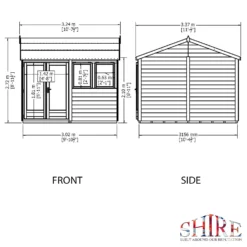 Shire 10 X 10ft Double Door Garden Office - Including Installation -Lifetime Sales 13505321 1244931200183806