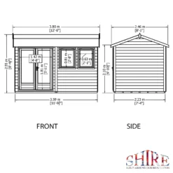 Shire 12 X 7ft Double Door Garden Office - Including Installation -Lifetime Sales 13505326 5964931200245246