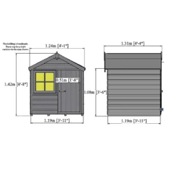 Shire 4 X 4ft Playhut Kids Wooden Playhouse -Lifetime Sales 13505331 1564931993692911