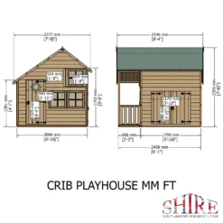 Shire 6 X 8ft Crib Kids Wooden Playhouse -Lifetime Sales 13505345 1044931991880098