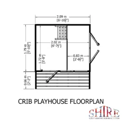 Shire 6 X 8ft Crib Kids Wooden Playhouse -Lifetime Sales 13505345 6434931991947682