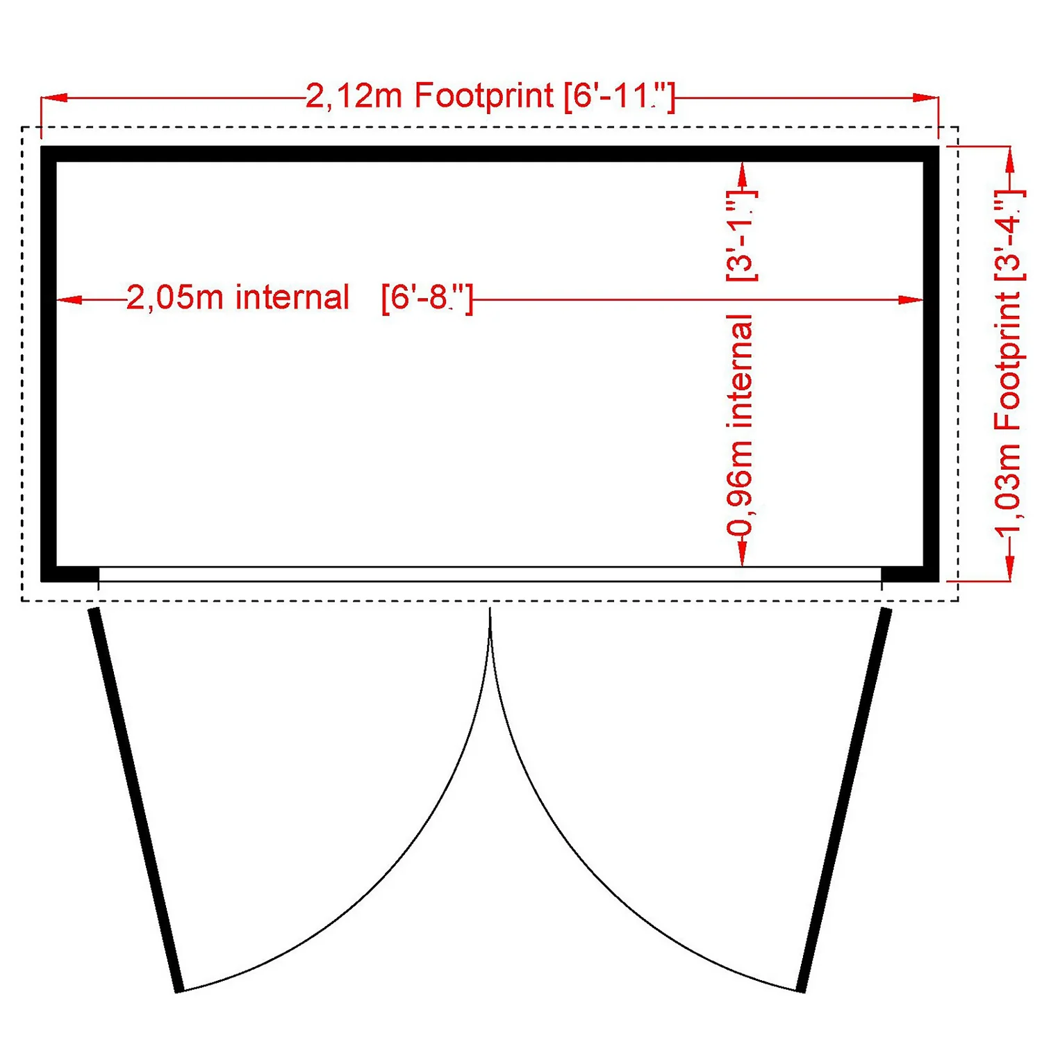 Shire 7 X 3ft Shiplap Double Door Bike Storage 6 Shire 7 X 3ft Shiplap Double Door Bike Storage - Image 4