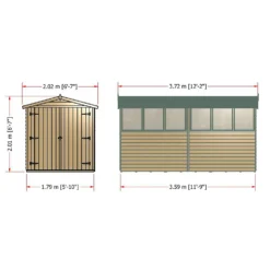 Shire 12x6ft Overlap Garden Shed - Including Installation -Lifetime Sales 13508659 1454926478403289