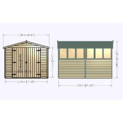 Shire 10x8ft Overlap Garden Shed - Including Installation -Lifetime Sales 13508660 3154926475748712