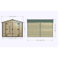 Shire 10x8 Overlap Garden Shed No Windows - Including Installation -Lifetime Sales 13508662 9814933734896370