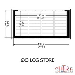 Shire Heavy Duty Log Storage 6x3ft 10 Shire Heavy Duty Log Storage 6x3ft -Lifetime Sales 13508667 4634931996859546