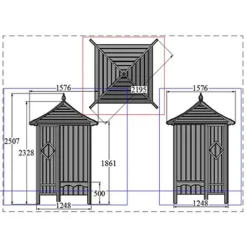 Shire 5x5 Corner Garden Arbour -Lifetime Sales 13508668 3664932698170095
