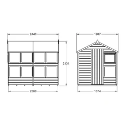 Forest Garden Shiplap Tongue & Groove Dip Treated 8x6 Wooden Potting Shed -Lifetime Sales 13523732 1714937074258059