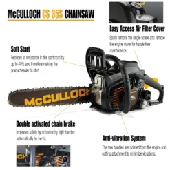 McCulloch CS35S Petrol Chainsaw -Lifetime Sales 13524820 1434936888331379