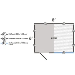 Shiplap Dip Treated 8x6ft Pent Shed -Lifetime Sales 13529677 3604941756594393