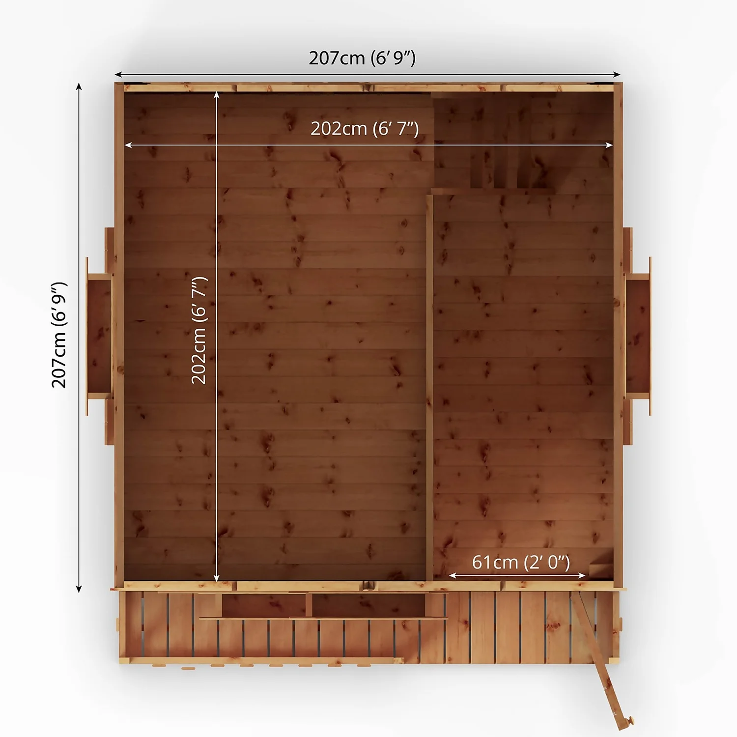 Country Living 7ft X 7ft Premium Sandon Double Storey Playhouse With Veranda Painted + Installation - Thorpe Towers Grey 10 Country Living 7ft X 7ft Premium Sandon Double Storey Playhouse With Veranda Painted + Installation - Thorpe Towers Grey - Image 8